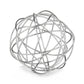 12" Silver Iron Decorative Orb Tabletop Sculpture