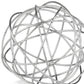 12" Silver Iron Decorative Orb Tabletop Sculpture