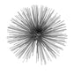 Set of Two White Iron Decorative Spiky Sphere Tabletop Sculpture