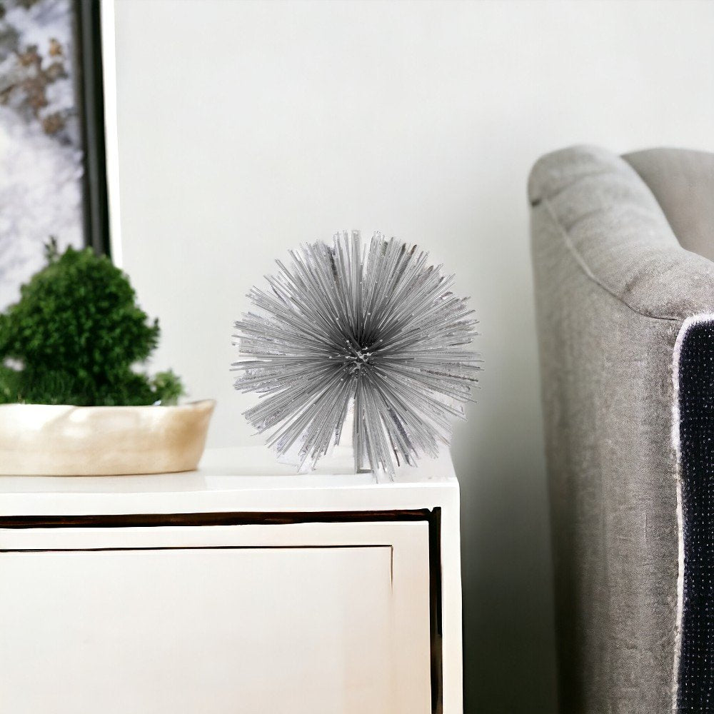 10" Antique Gold Finish Large Urchin Sphere