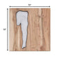 13" X 13" X 1" Silver Natural Wood And Metal Wall Tile