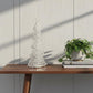 16" Glam Silver And Faux Crystals Christmas Tree Tabletop Sculpture