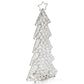 16" Glam Silver And Faux Crystals Christmas Tree Tabletop Sculpture