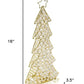16" Glam Silver And Faux Crystals Christmas Tree Tabletop Sculpture