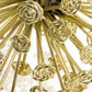 Set of Two Gold Cast Iron Decorative Spiky Sphere Tabletop Sculptures