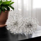 Set of Two Gold Cast Iron Decorative Spiky Sphere Tabletop Sculptures