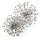 Set of Two Silver Cast Iron Decorative Orb