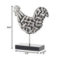11" Black and Silver Aluminum Tabletop Sculpture