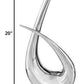 20" Aluminum Silver Modern Abstract Table Vase