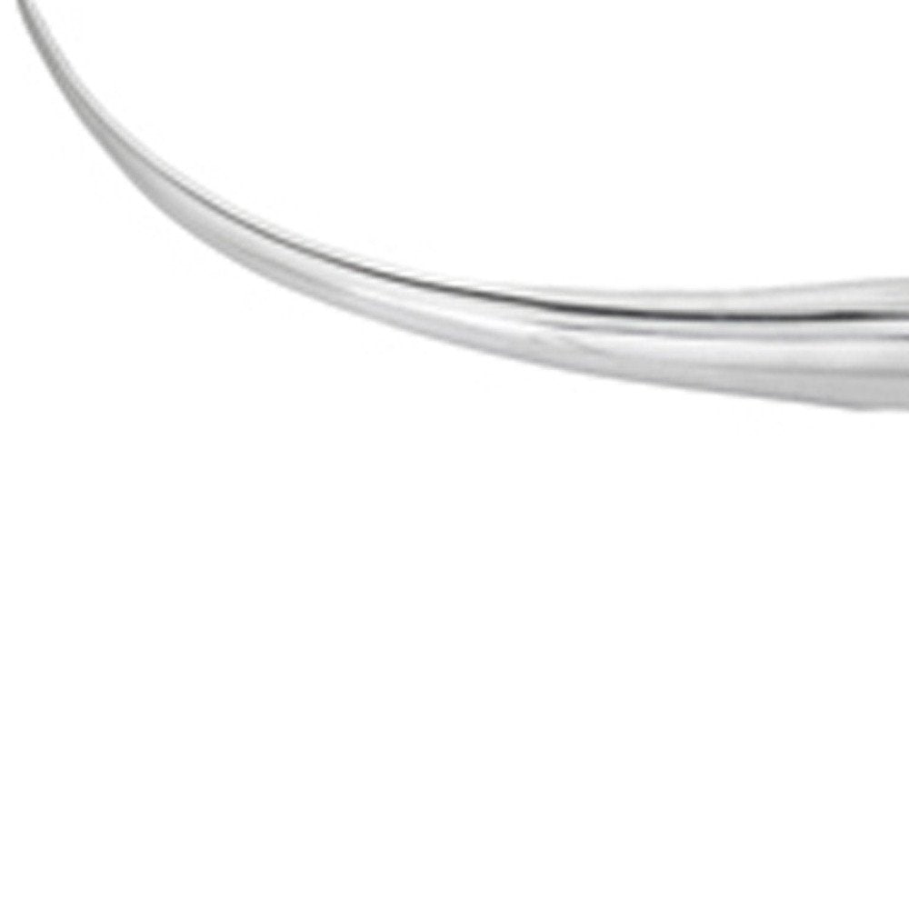 47" Silver Buffed Aluminum Long Horn Wall Sculpture