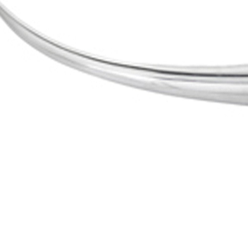 47" Silver Buffed Aluminum Long Horn Wall Sculpture