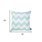 18" Aqua Fabric Throw Pillow Cover