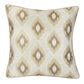Set of Two 17" Brown And Ivory Fabric And Cotton Blend Throw Pillow Covers