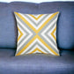 18" Gray and White Fabrc Throw Pillow Cover