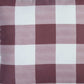 18" Red and White Plaid Throw Pillow Cover