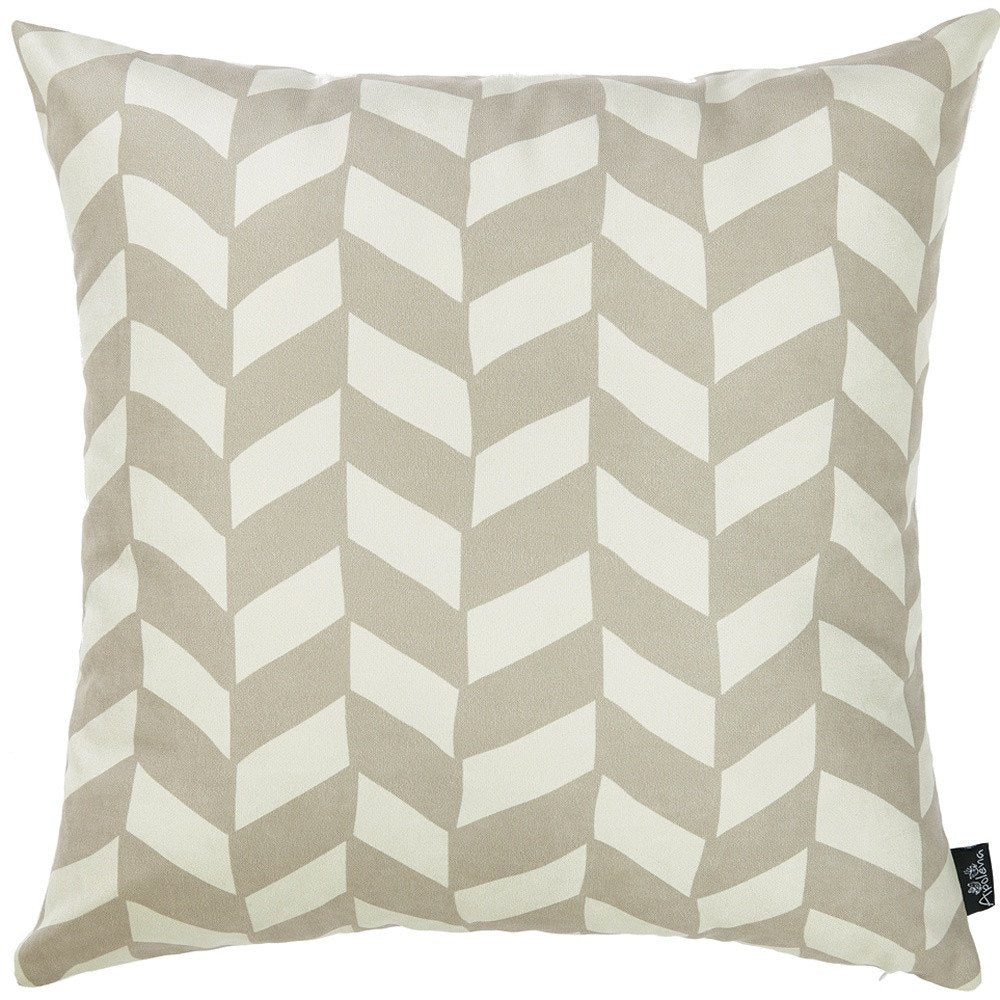 18"X18"Gray Olive Towers Decorative Throw Pillow Cover Printed