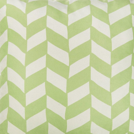 18" Green and White Geometric Throw Pillow Cover