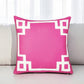 18" Pink and White Throw Pillow Cover