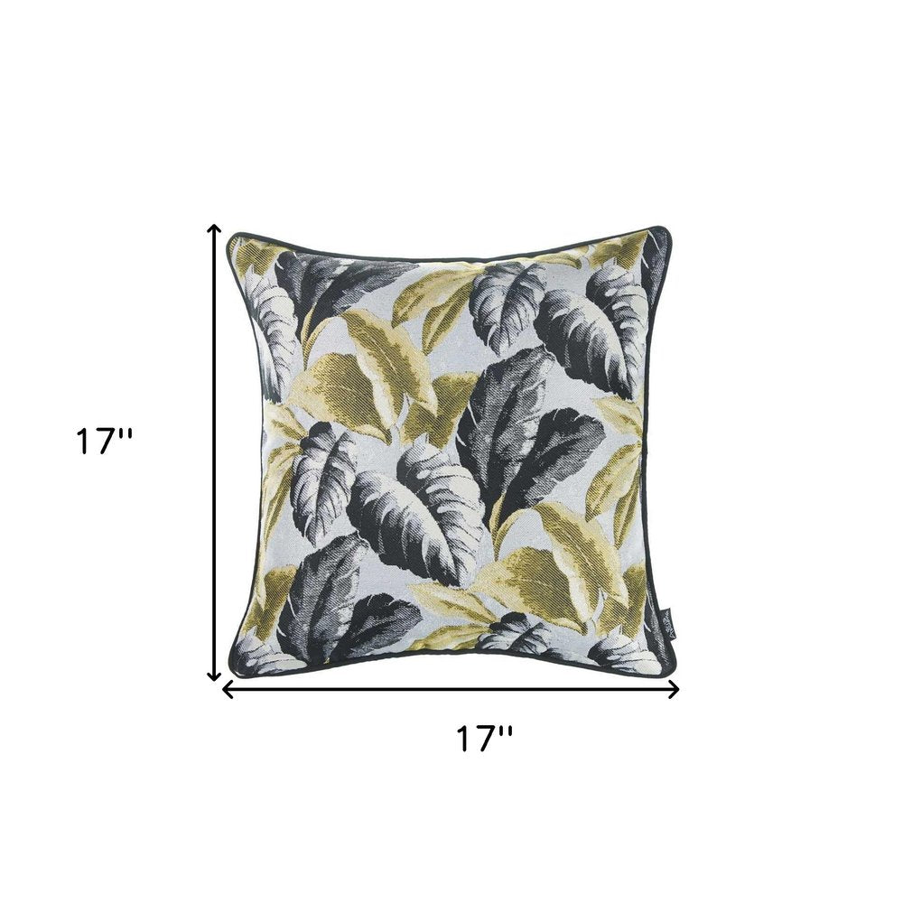 17" Black and White Throw Pillow Cover