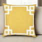 18" Yellow and White Throw Pillow Cover