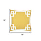 18" Yellow and White Throw Pillow Cover