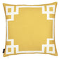 18" Yellow and White Throw Pillow Cover