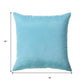 Set of Two 18" Aqua Blue Fabric Throw Pillow Covers