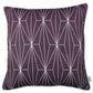18" Purple and White Throw Pillow Cover