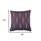 18" Purple and White Throw Pillow Cover
