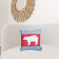 18"X18" Christmas Bear Printed Decorative Throw Pillow Cover