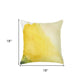 18" Green And Yellow Fabric Throw Pillow Cover