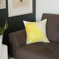 18" Green And Yellow Fabric Throw Pillow Cover