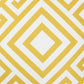 18" Yellow and White Greek Key Throw Pillow Cover