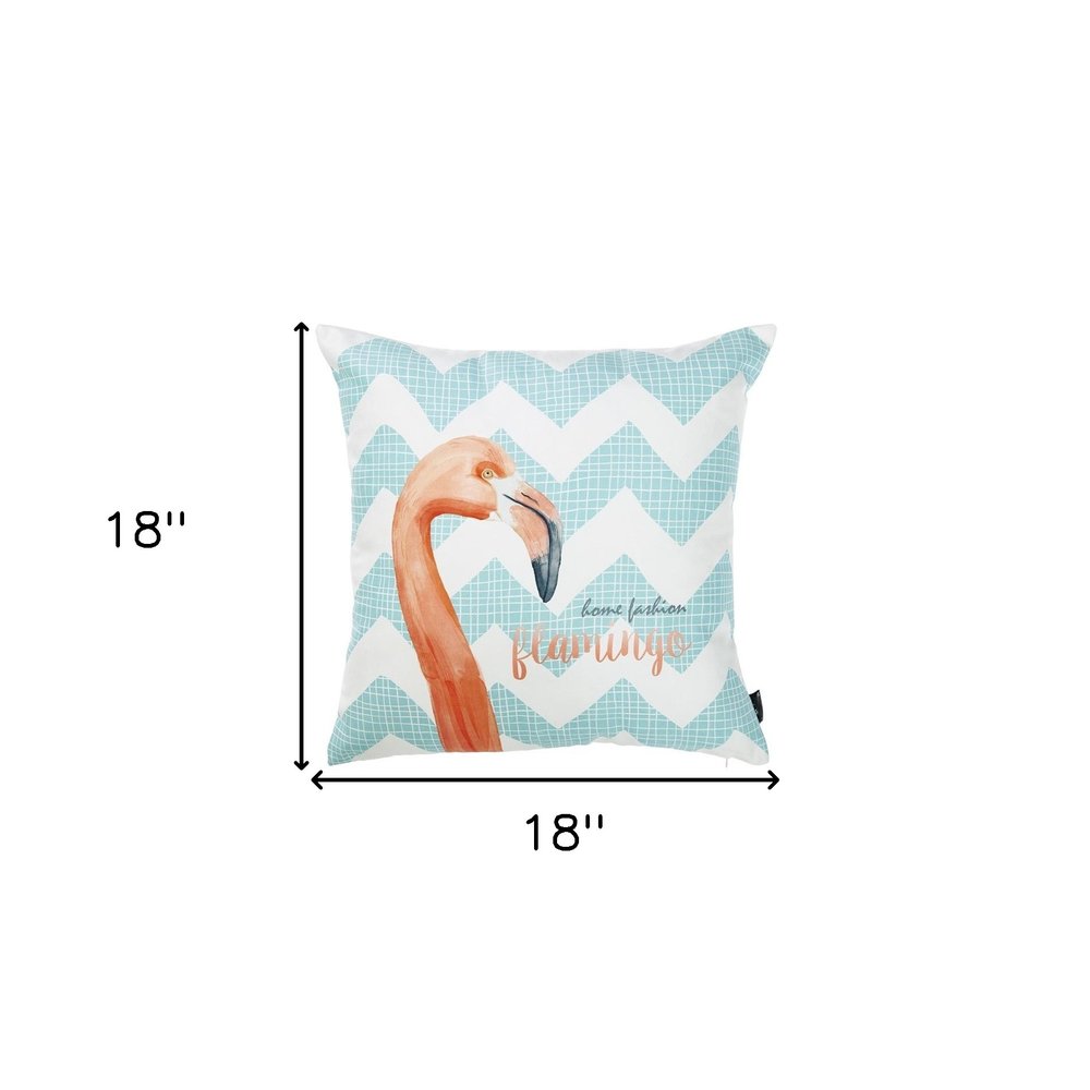 18" Aqua Fabrc Throw Pillow Cover
