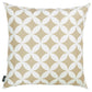 18" Taupe and White Fabrc Throw Pillow Cover