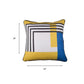 18" Yellow and White Fabrc Throw Pillow Cover
