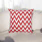 18"X18" Red Nautical Chevron Decorative Throw Pillow Cover Printed