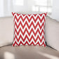 18"X18" Red Nautical Chevron Decorative Throw Pillow Cover Printed