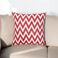 18"X18" Red Nautical Chevron Decorative Throw Pillow Cover Printed