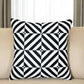 18" Black and White Geometric Throw Pillow Cover