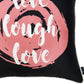 18" Black and White Live Laugh Love Fabrc Throw Pillow Cover