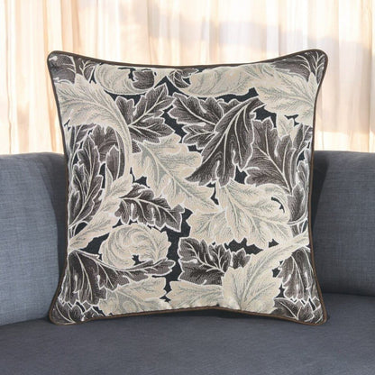 17" Taupe and White Throw Pillow Cover