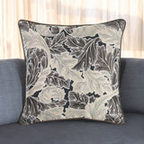 17" Taupe and White Throw Pillow Cover