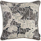 17" Taupe and White Throw Pillow Cover