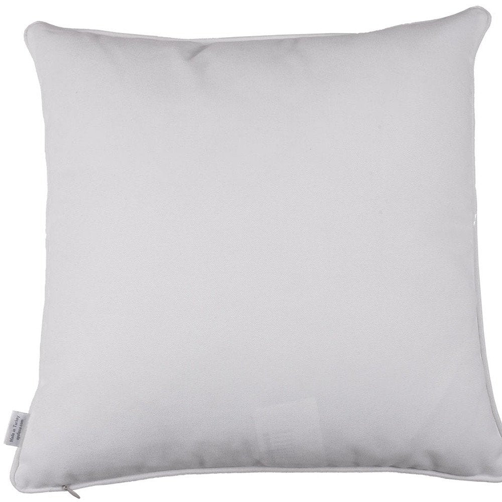 18" Blue Fabric Throw Pillow Cover