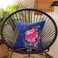 18" Blue Fabric Throw Pillow Cover