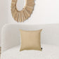 Set of Two 18" Beige Throw Pillow Covers