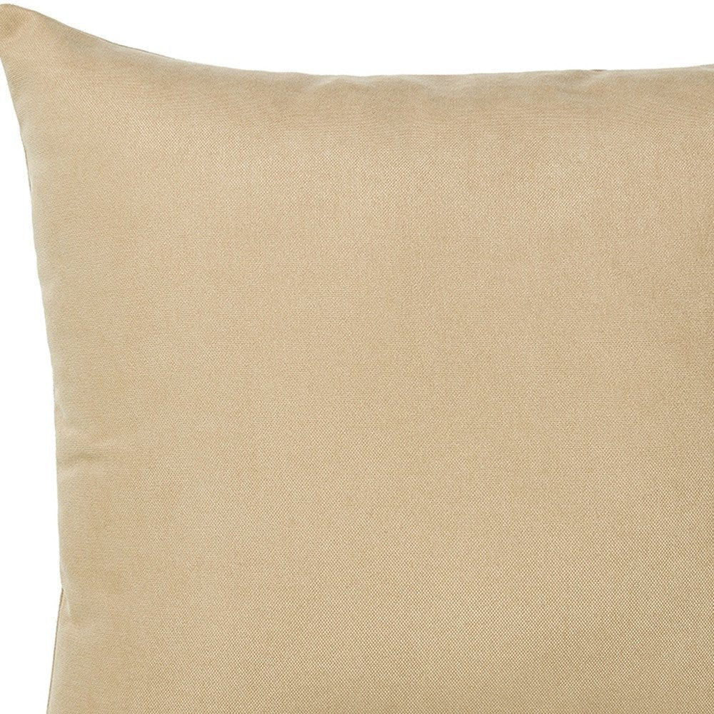 Set of Two 18" Beige Throw Pillow Covers
