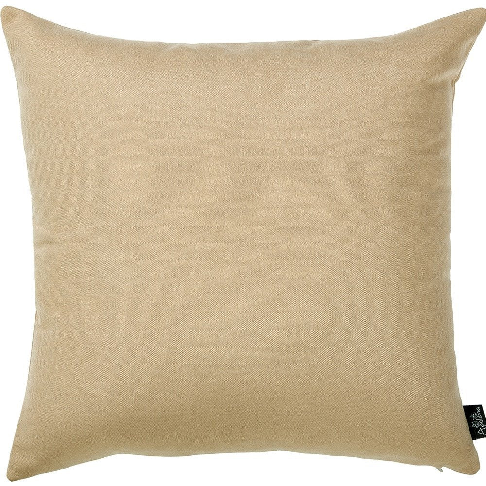 Set of Two 18" Beige Throw Pillow Covers