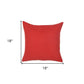 18" Red and Gold Fabrc Throw Pillow Cover